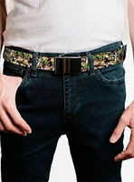 Looney Tunes Character Stacked Collage Flip Web Belt