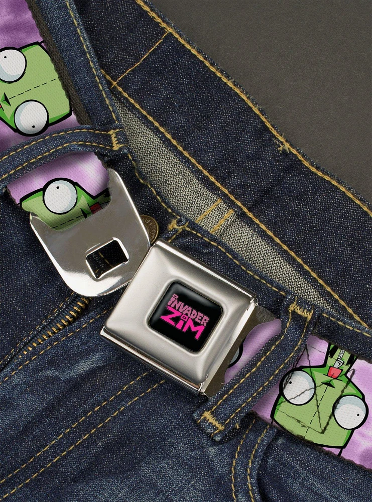 Invader Zim Gir Flip Poses Tie Dye Seatbelt Belt