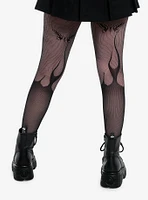 Black Butterfly Flame Tights