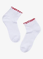 Cherry Crochet Ankle Socks