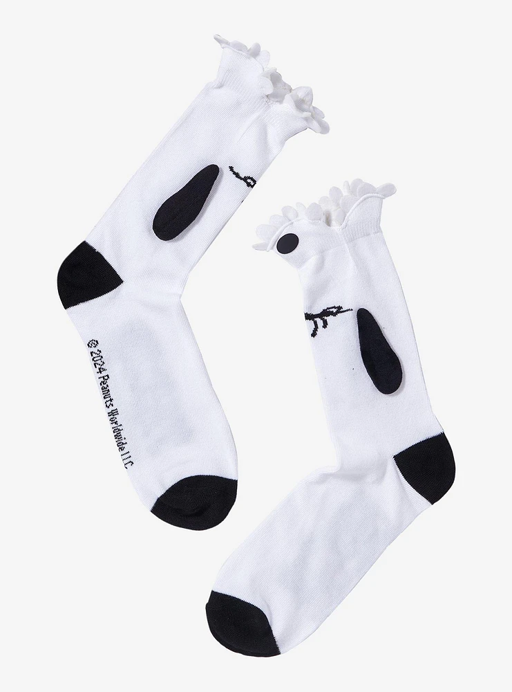 Peanuts Snoopy Biting Crew Socks