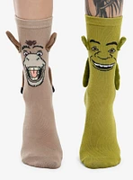 Shrek Donkey Magnetic Arms Mismatch Crew Socks