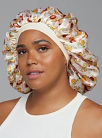 Strawberry Shortcake Orange Blossom Allover Print Satin Bonnet — BoxLunch Exclusive