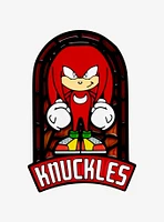 Sonic the Hedgehog Knuckles Stained Glass Window Portrait Enamel Pin - BoxLunch Exclusive