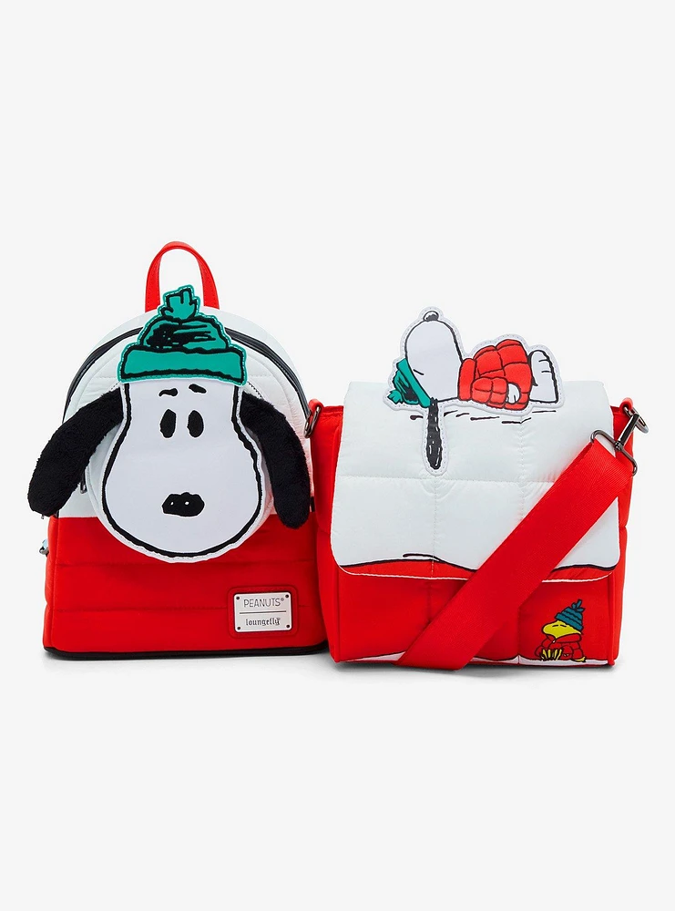 Loungefly Peanuts Snoopy Woodstock Puffer Crossbody Bag