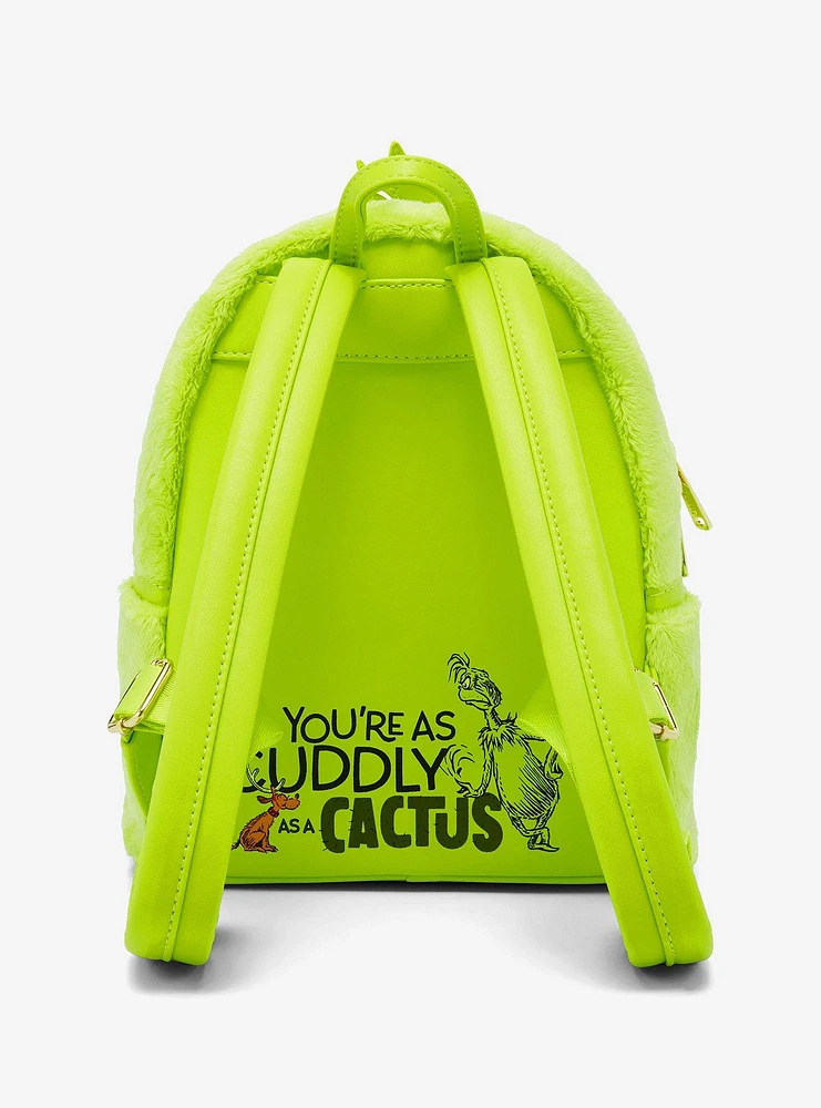 Loungefly How The Grinch Stole Christmas! Light-Up Fuzzy Mini Backpack