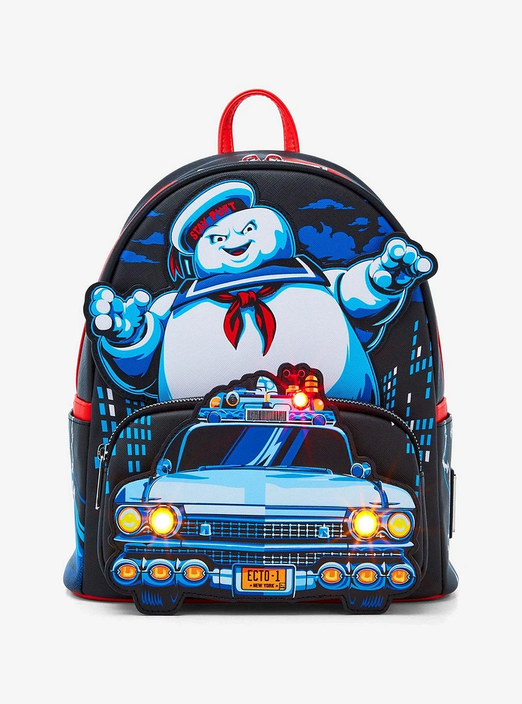 Loungefly Ghostbusters Stay Puft & Ecto-1 Light-Up Mini Backpack