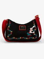 Loungefly Disney Mickey Mouse & Pluto Holiday Lights Baguette Bag