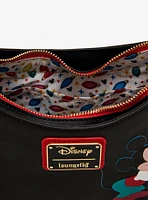 Loungefly Disney Mickey Mouse & Pluto Holiday Lights Baguette Bag