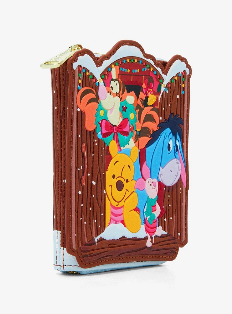 Loungefly Disney Winnie The Pooh Holiday Glow-In-The-Dark Mini Zipper Wallet