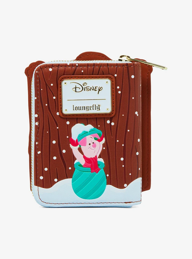 Loungefly Disney Winnie The Pooh Holiday Glow-In-The-Dark Mini Zipper Wallet