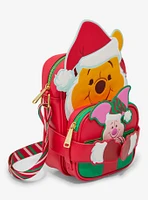 Loungefly Winnie The Pooh Piglet Santa Crossbody Bag