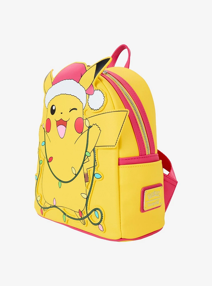 Loungefly Pokemon Santa Pikachu Light-Up Mini Backpack