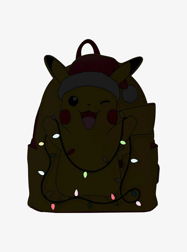 Loungefly Pokemon Santa Pikachu Light-Up Mini Backpack