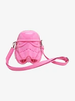 Loungefly Star Wars Stormtrooper Pink Glitter Figural Crossbody Bag