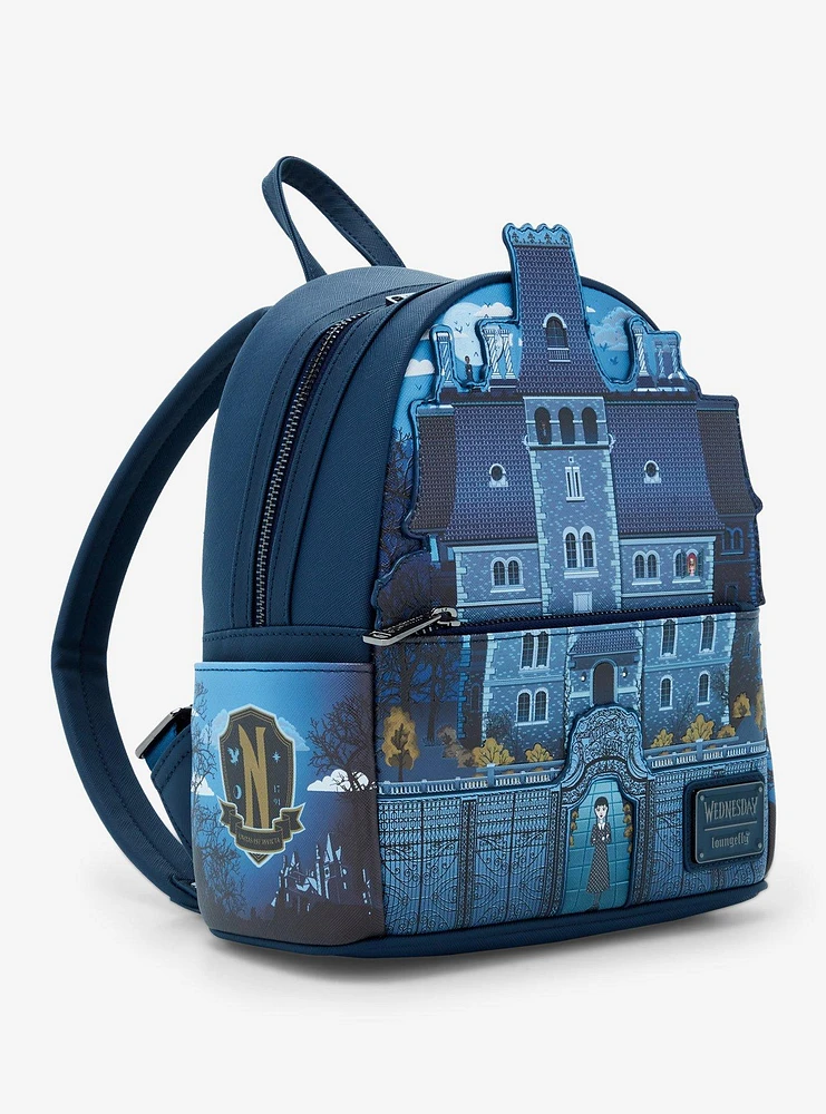 Loungefly Wednesday Nevermore Glow-In-The-Dark Mini Backpack