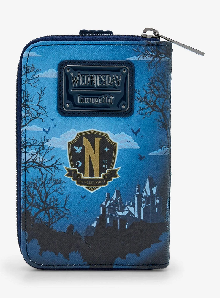 Loungefly Wednesday Nevermore Zipper Wallet