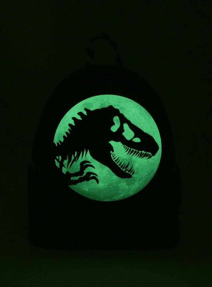 Loungefly Jurassic Park T.Rex Moon Glow-In-The-Dark Mini Backpack