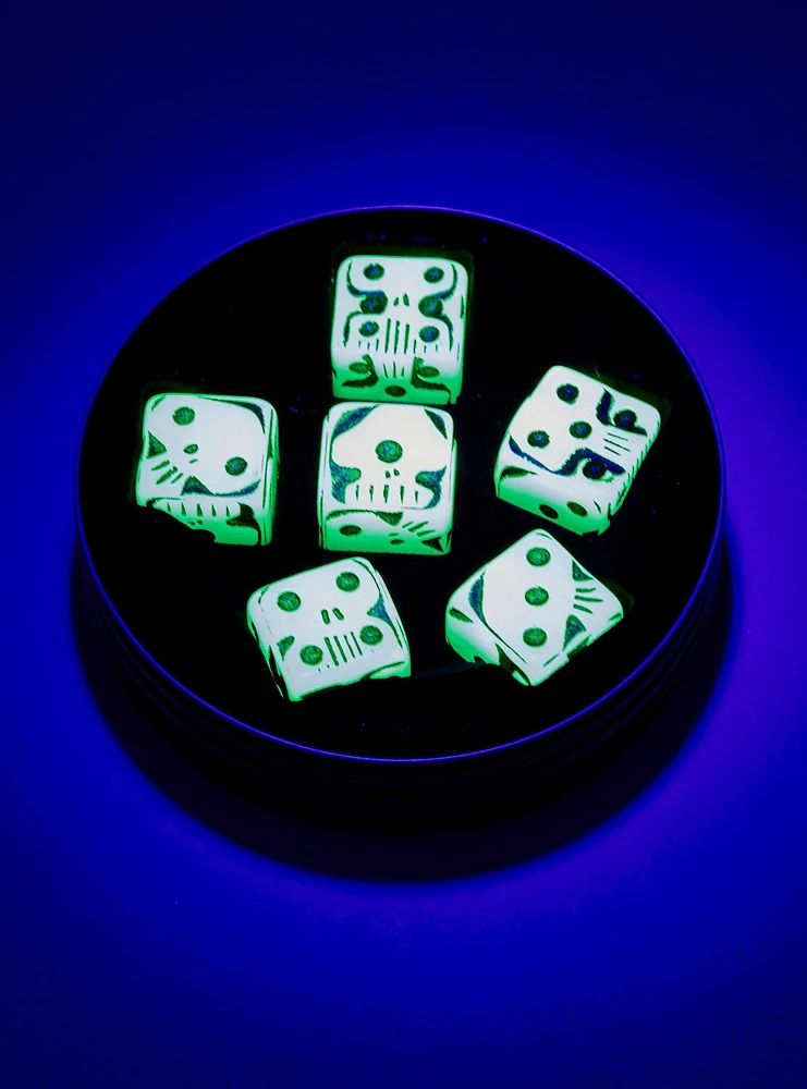 The Nightmare Before Christmas Oogie Boogie Glow-In-The-Dark Dice Set Hot Topic Exclusive