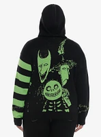 Her Universe The Nightmare Before Christmas Oogie Boogie & Oogie's Boys Split Girls Knit Hoodie Plus