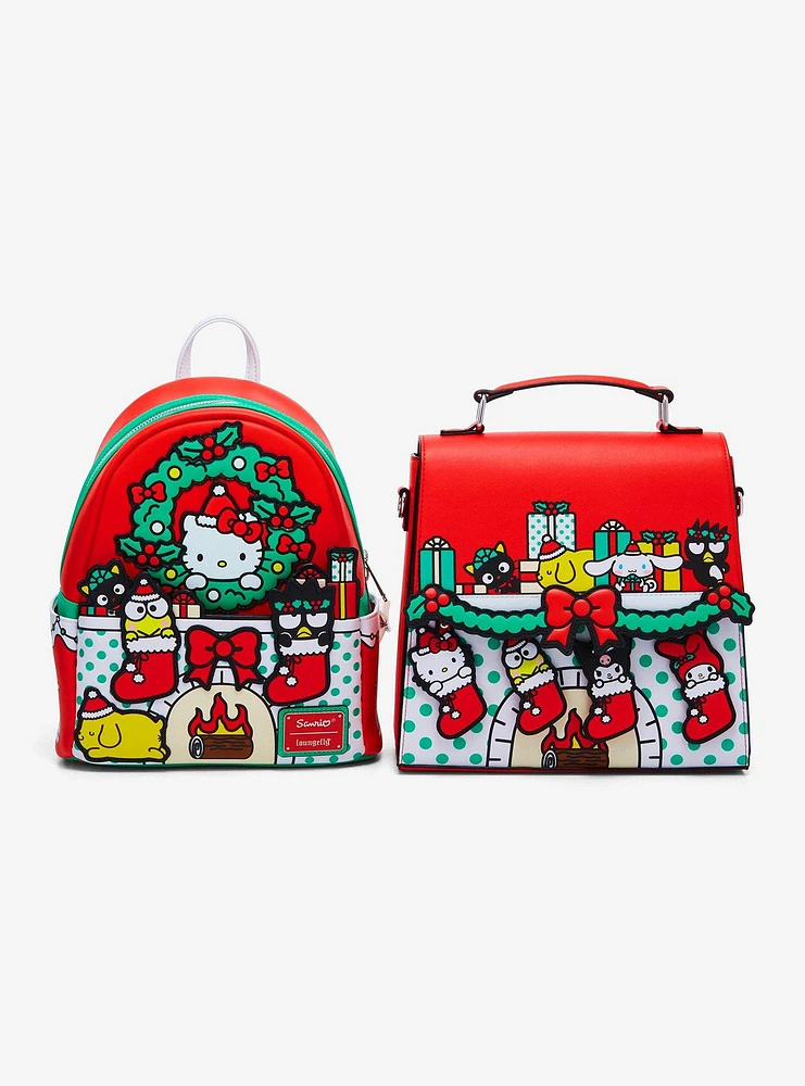 Loungefly Hello Kitty And Friends Holiday Fireplace Mini Backpack