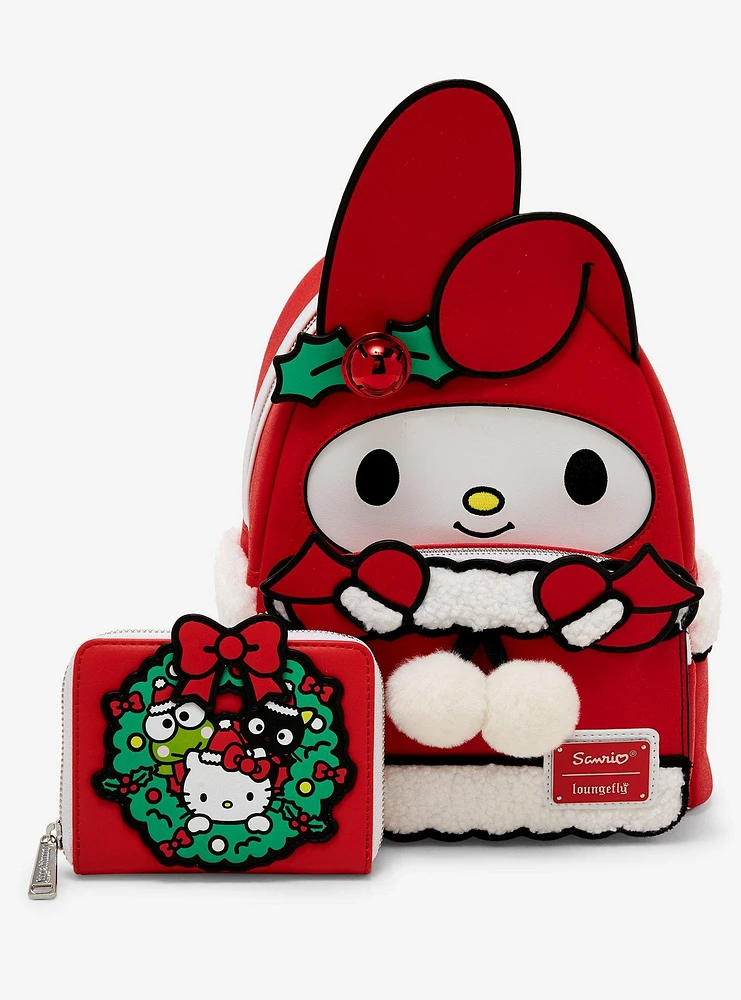 Loungefly My Melody Holiday Bell Mini Backpack