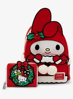 Loungefly My Melody Holiday Bell Mini Backpack