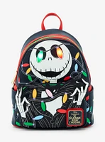 Loungefly Disney The Nightmare Before Christmas Jack Skellington Lights Glow-in-the-Dark Light-Up Mini Backpack