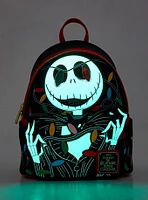 Loungefly Disney The Nightmare Before Christmas Jack Skellington Lights Glow-in-the-Dark Light-Up Mini Backpack