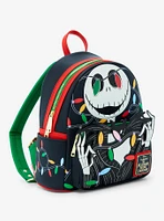 Loungefly Disney The Nightmare Before Christmas Jack Skellington Lights Glow-in-the-Dark Light-Up Mini Backpack