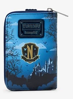 Loungefly Wednesday Nevermore Academy Figural Glow-in-the-Dark Small Zip Wallet