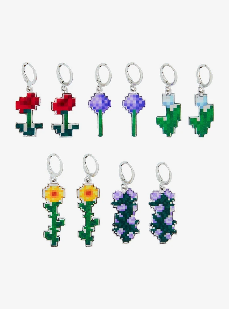 Minecraft Flowers Drop Earring Set