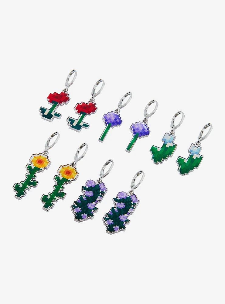 Minecraft Flowers Drop Earring Set