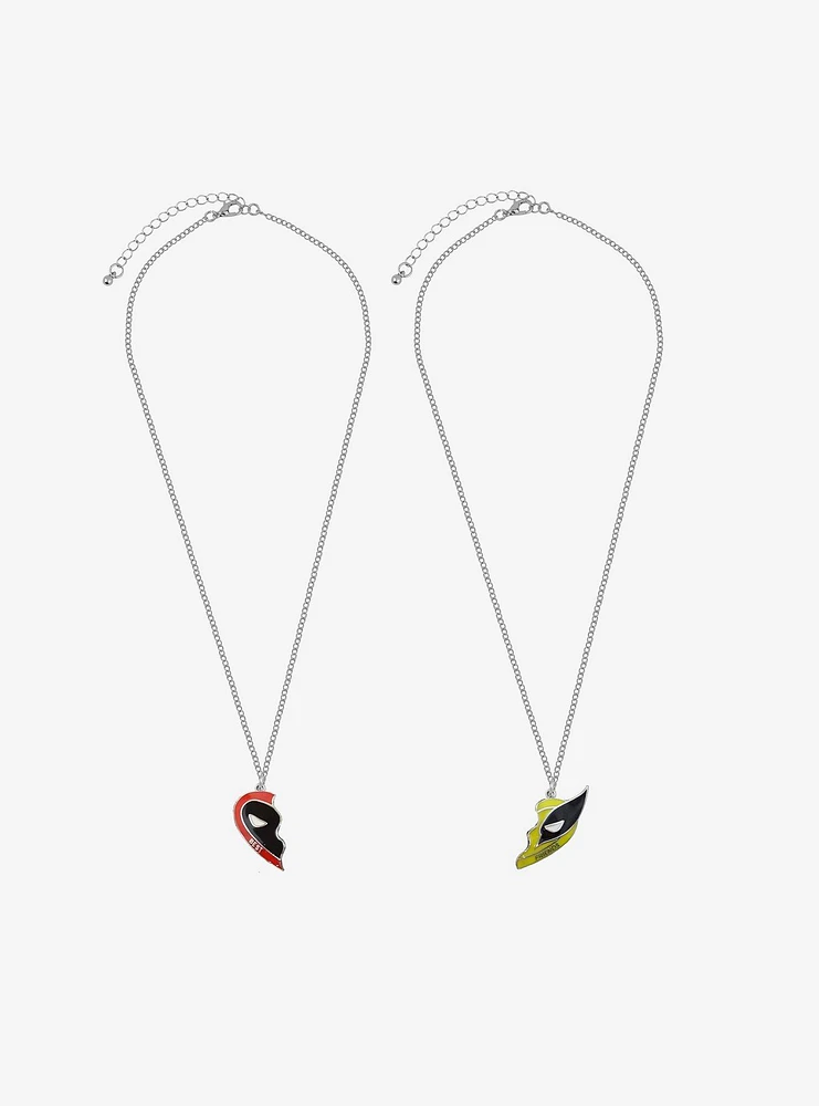 Her Universe Marvel Deadpool Wolverine Best Friend Necklace Set