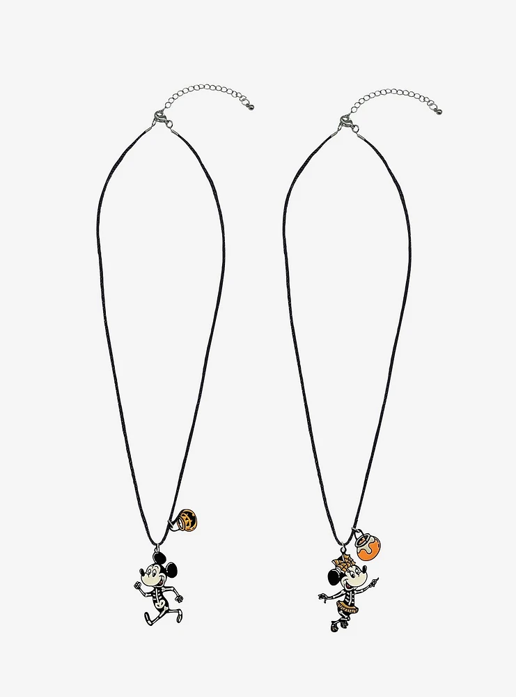 Her Universe Disney Mickey Mouse & Minnie Mouse Halloween Best Friend Necklace Set