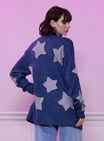 Coraline Star Patchwork Girls Oversized Cardigan