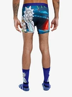 Rick And Morty Spaceship Boxer Briefs & Sock Set