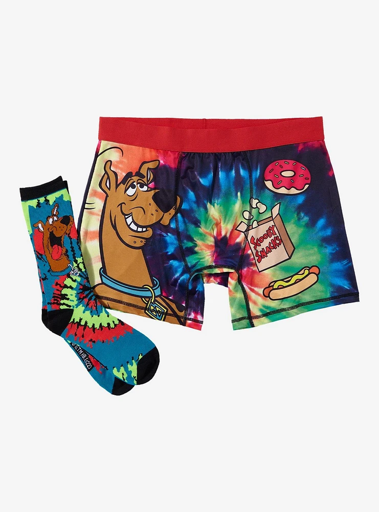 Scooby-Doo! Snacks Tie-Dye Boxer Briefs & Sock Set