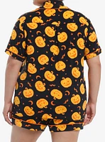 Sweet Society Pumpkin Bats Girls Lounge Set Plus