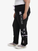 Kuromi Dress-Up Ribbon Wide Leg Lounge Pants Plus