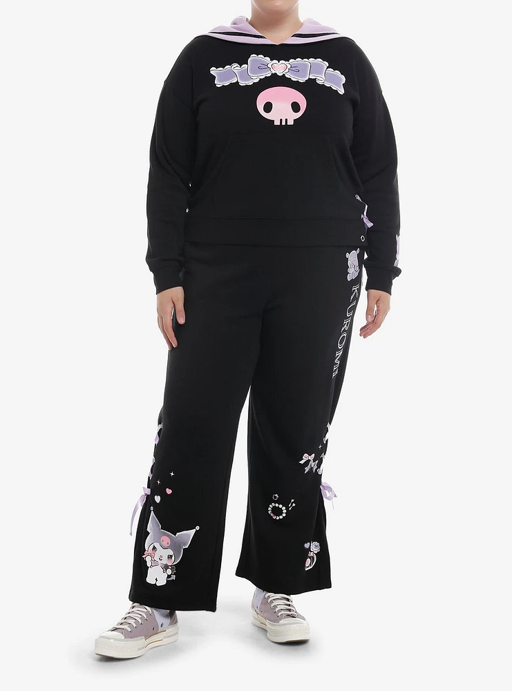 Kuromi Dress-Up Sailor Collar Girls Hoodie Plus