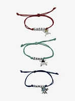 One Piece Monster Trio Charm Cord Bracelet Set