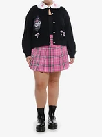 Kuromi Dress-Up Collar Girls Cardigan Plus