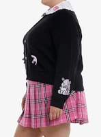 Kuromi Dress-Up Collar Girls Cardigan Plus