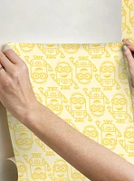 Minions Line Art Yellow Peel & Stick Wallpaper