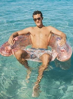 Jumbo Glitter Sun Chair Rose Gold Pool Float