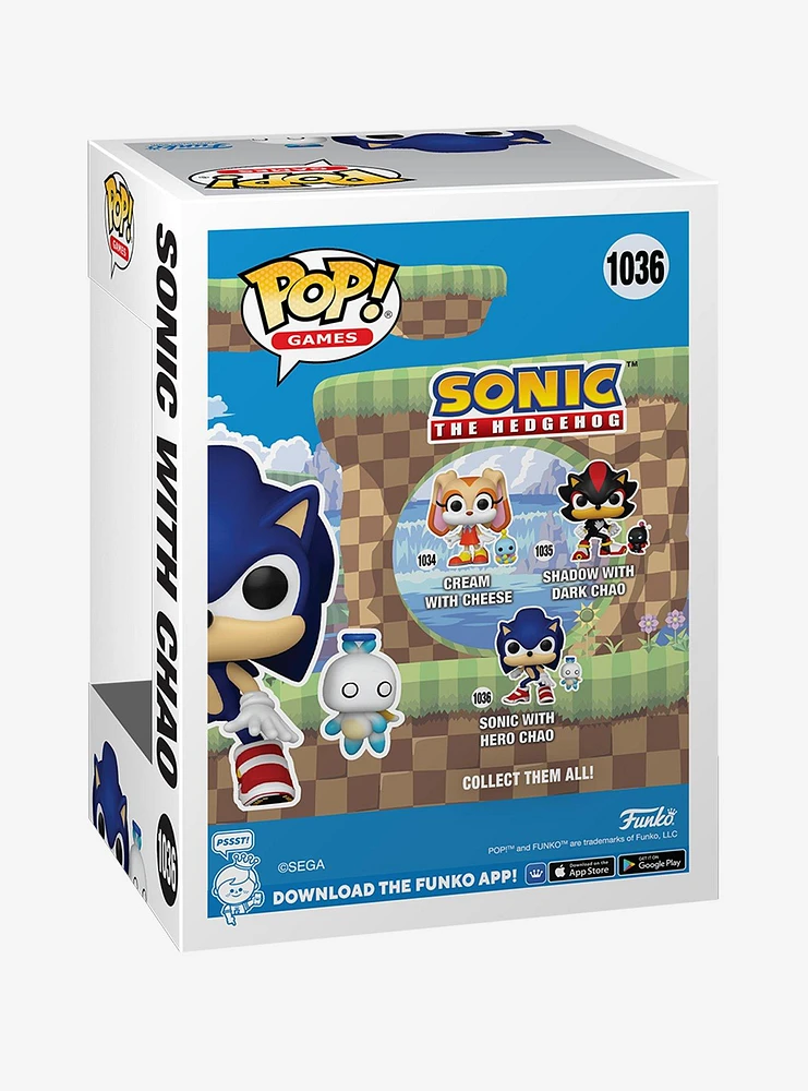 Funko Sonic The Hedgehog Pop! Games Sonic With Chao Vinyl Figure Set