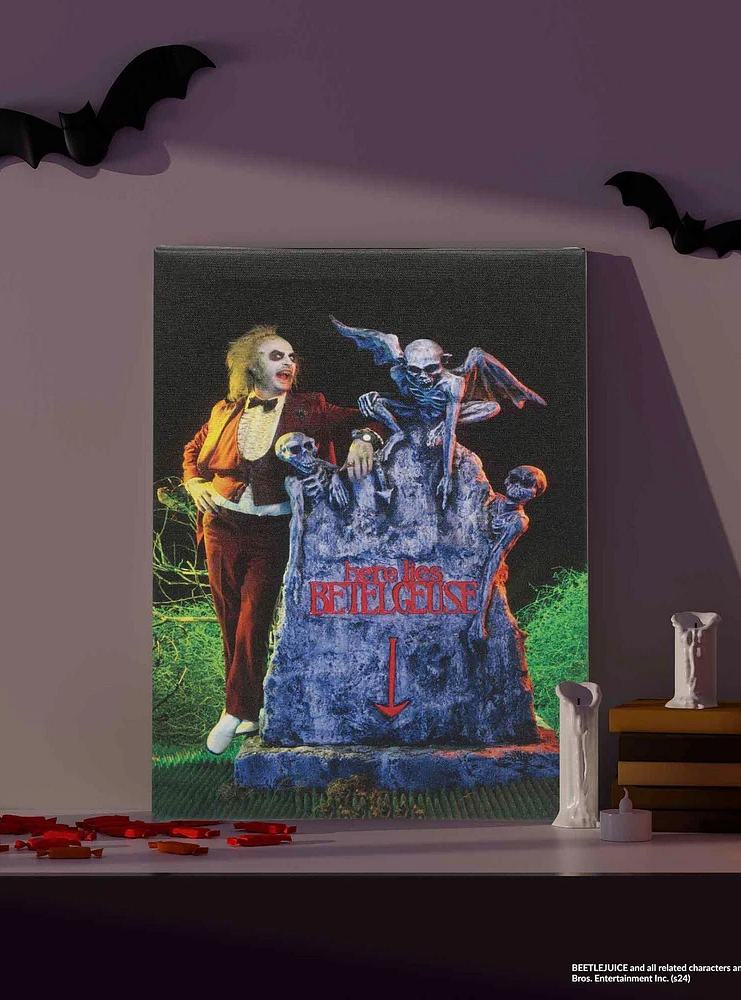 Beetlejuice Cemetery Canvas Wall Decor