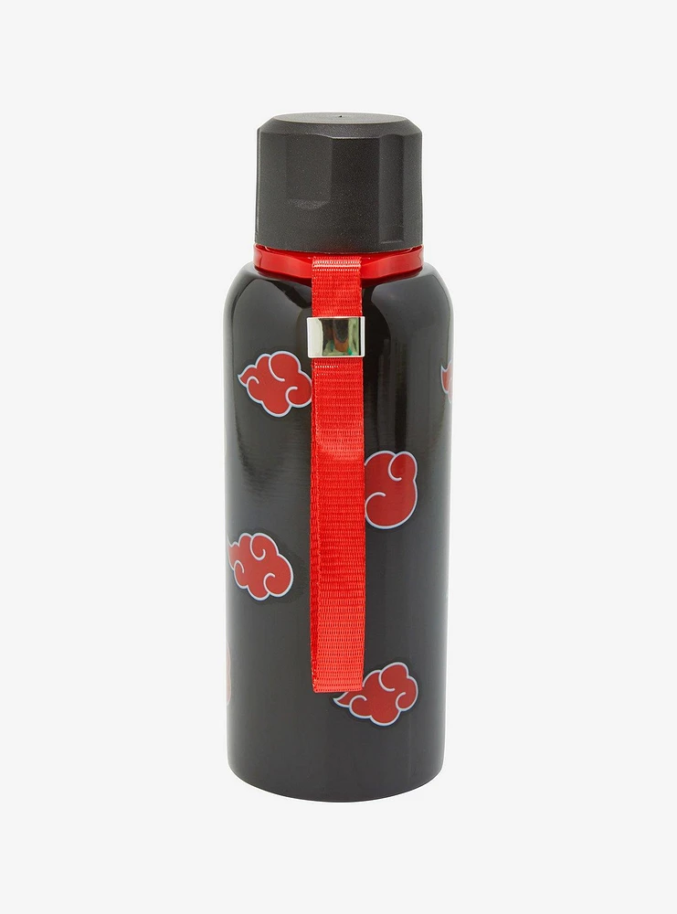 Naruto Shippuden Akatsuki Clouds Stainless Steel Bottle With Strap