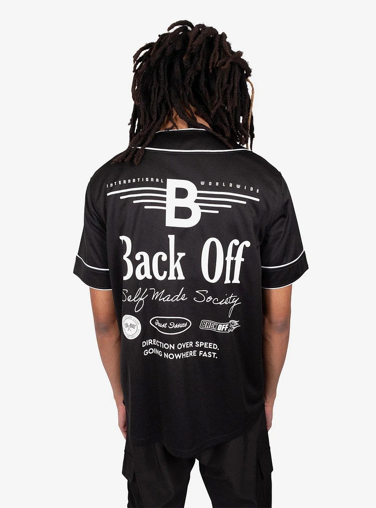 Back Off Mesh Baseball Jersey